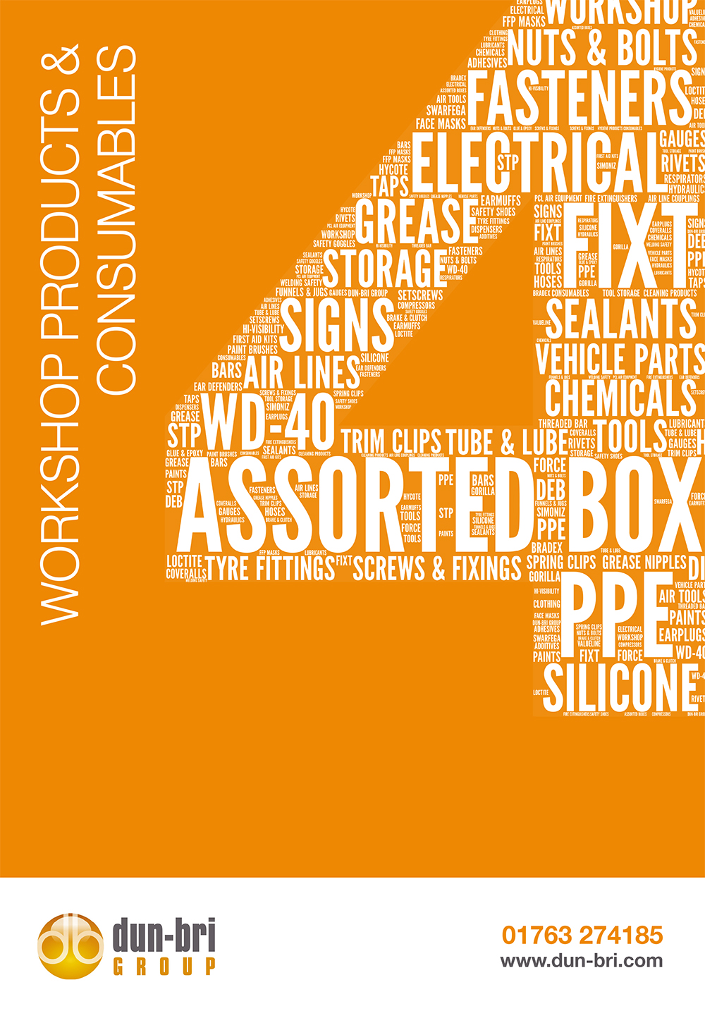 Workshop Products & Consumables Catalogue Cover