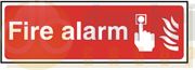 DBG FIRE ALARM Sign 360x120mm (Self Adhesive) - Pack of 1