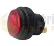 DBG 270.031 IP65 Round 20mm ON/OFF Push Button Switch with Red LED Illumination 12V