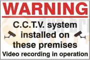 DBG WARNING CCTV Sign 360x240mm (Foamex) - Pack of 1