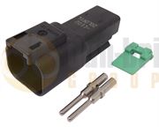 TE DT04-2P-CE02-KIT DEUTSCH DT 2-Way RECEPTACLE (MALE PIN Terminals) Connector Kit for 0.5-1.0mm² Cable - Pack of 5