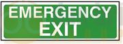 DBG EMERGENCY EXIT Sign 360x120mm (Self Adhesive) - Pack of 1