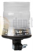 LAP Electrical LKB030C DIN POLE MOUNT AMBER/CLEAR LED Beacon R65 10-30V
