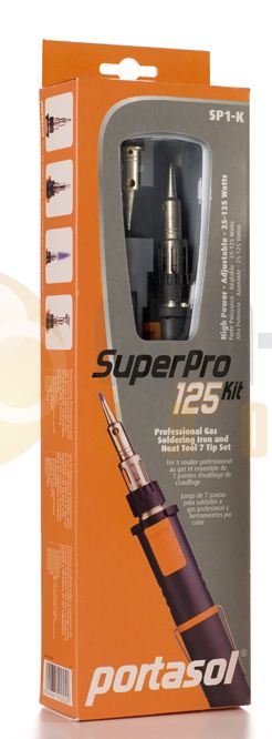 PORTASOL Super Pro 125 Gas Soldering Kit SP-1K High power adjustable 25-130 watt