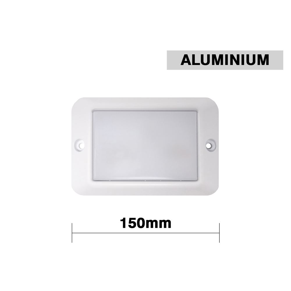 DBG PEGASUS 150mm WHITE ALUMINIUM LED Interior Panel Light 750lm 10-30V