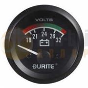 Durite 0-523-72 Battery Condition Voltmeter Gauge (90° Sweep Dial) 24V