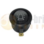 DBG 20mm Round ON/OFF Rocker Switch with AMBER LED Beacon Legend 12/24V