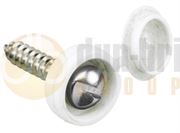 DBG 4.2 x 19mm 'Flip Top' Security Screw Number Plate Fixing - White - Pack of 100 - 1027.5332/25