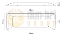 DBG PEGASUS 300mm WHITE Polycarbonate LED Interior Panel Light 1500lm 10-30V