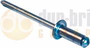 POP® 4.8 x 12.5mm Standard Flange Open End Rivet - Carbon Steel - Pack of 250 - 1028.5434/250