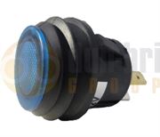 DBG 270.031U IP65 Round 20mm ON/OFF Push Button Switch with Blue LED Illumination 12V