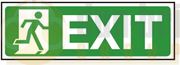 DBG EXIT RUNNING MAN Sign 360x120mm (Self Adhesive) - Pack of 1
