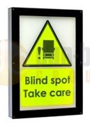 Amber Valley "Blind Spot Take Care" LED Warning Sign (FORS Approved) 24V - AVWS0124