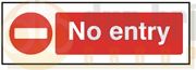 DBG NO ENTRY Sign 360x120mm (Foamex) - Pack of 1