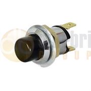 Durite 0-485-01 Black/Metal Momentary On Push Switch - 10A at 12V