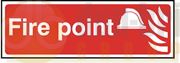 DBG FIRE POINT Sign 360x120mm (Self Adhesive) - Pack of 1