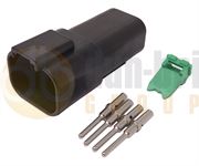 TE DT04-4P-CE02-KIT DEUTSCH DT 4-Way RECEPTACLE (MALE PIN Terminals) Connector Kit for 0.5-1.0mm² Cable - Pack of 1