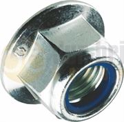 DBG M16 Flanged Nylon Insert Locking Nut - Zinc Plated Steel - Pack of 25 - 1025.5335/25