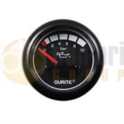 Durite 0-525-16 0-10 Bar Oil Pressure Gauge Marine (90° Sweep Dial)