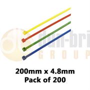 DBG 460.8108MC/200 MIXED COLOUR 200x4.8mm Nylon Cable Ties - Pack of 200